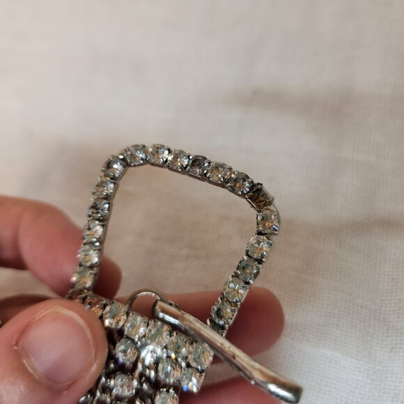Rhinestone Silver Toned Belt 28 main image 4